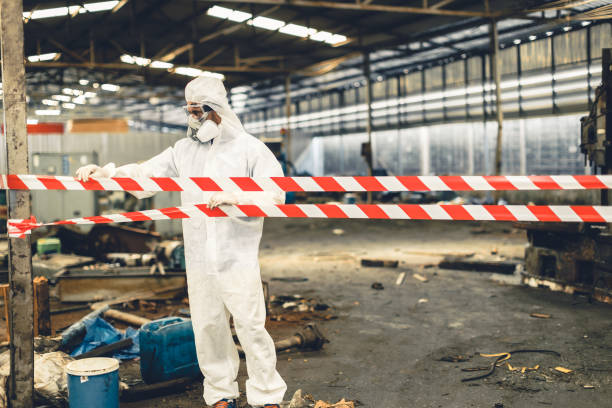 Professional Sewage Cleanup technician working in Sparks, TX